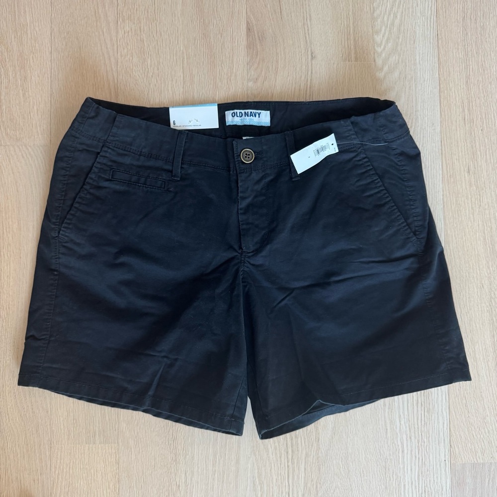 Old navy shorts boyfriend black jack regular sz 6 NEW Summer Minimalist